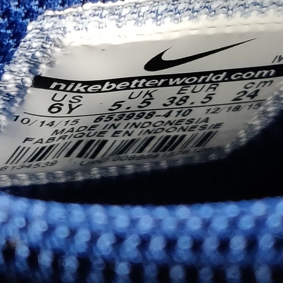6Y Blue Nike - Picture 7 of 13